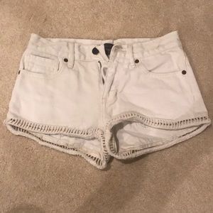 White Shorts with Design at bottom